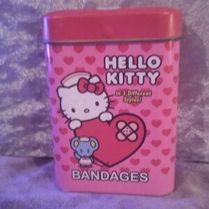 Hello Kitty Vintage "3 different styles" Bandaid Metal Case